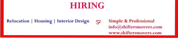 Shifting and Moving Job Opportunities, interior design professionals, relocation team, sales executives, housing team